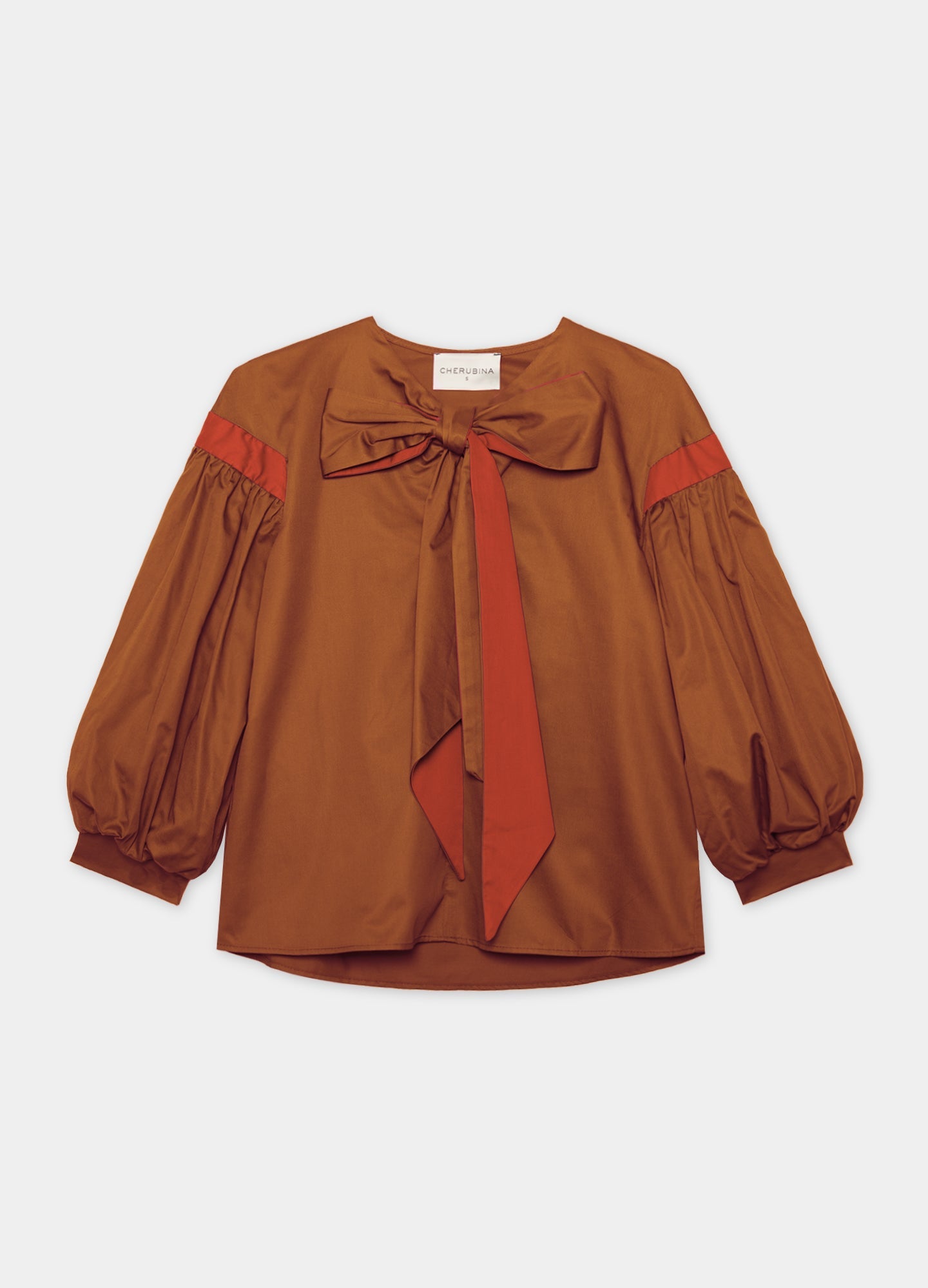 Bessie-Riley brown blouse and trouser set