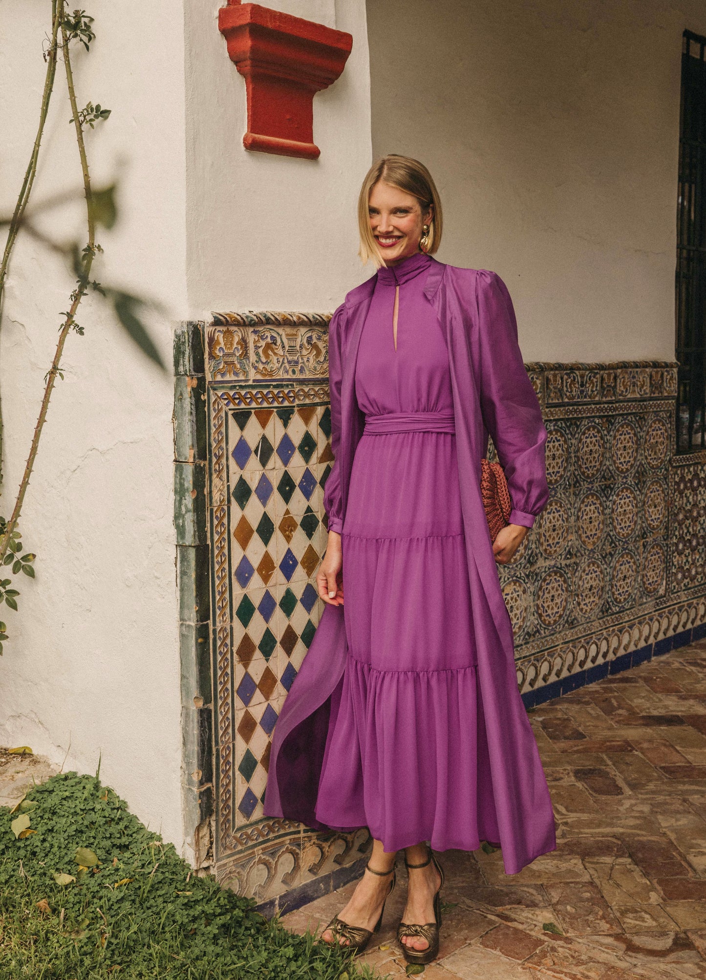 Brynn-Chelsey bougainville dress and coat set