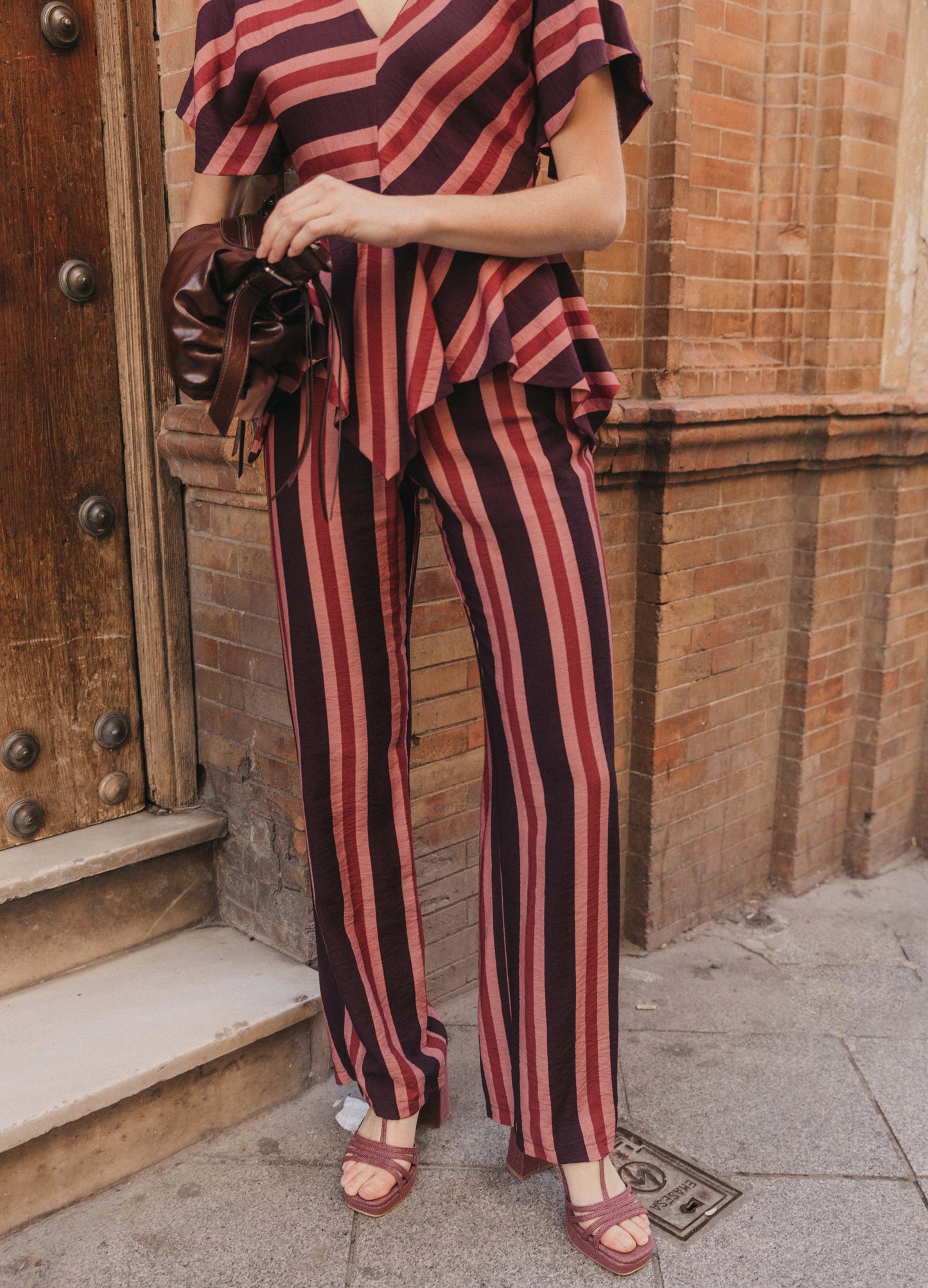 Kiana-Donney Aubergine Top and Pants Set
