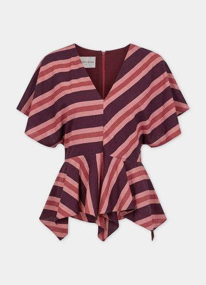 Kiana-Donney Aubergine Top and Pants Set
