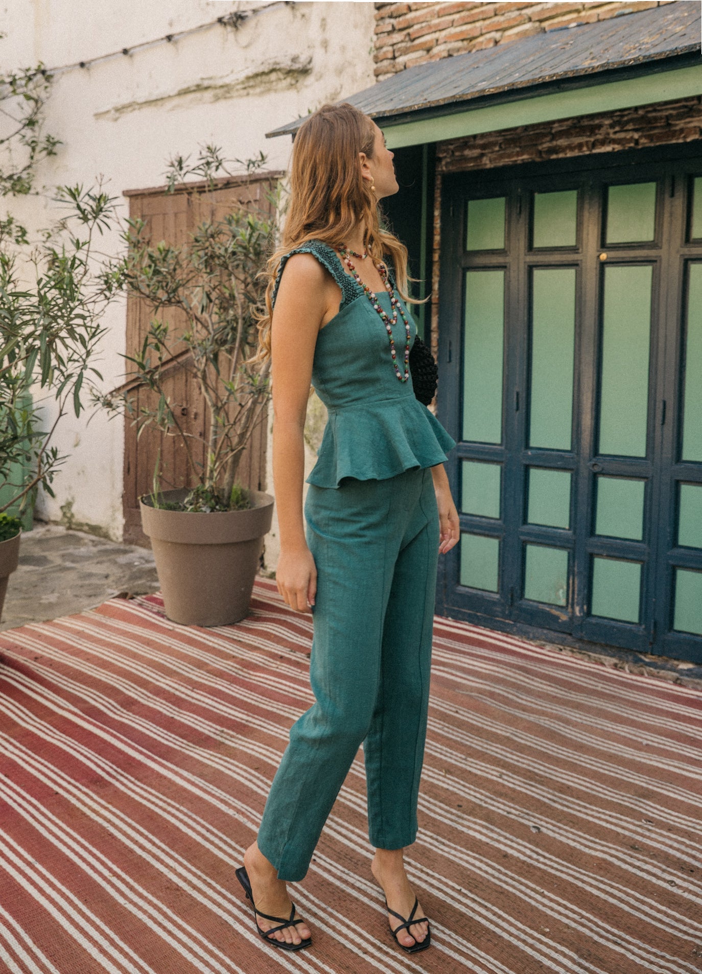Conjunto de top y pantalón menta Nidia-Lott