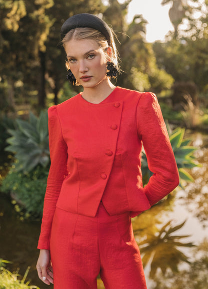 Phoenix-Ellie red suit